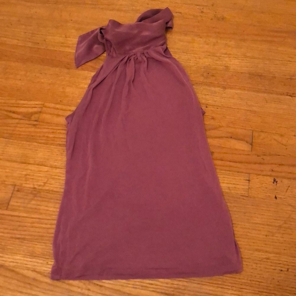 Mauve Silk Sleeveless Blouse
